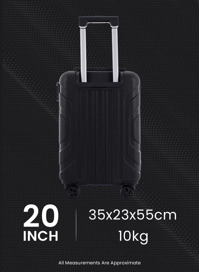 Para John Parajohn Travel Luggage Suitcase, 20''-  Trolley Bag, Carry On Hand Cabin Luggage Bag - Portable Lightweight Travel Bag With 360 Durable 4 Spinner Wheels - Hard Shell Luggage Spinner