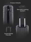 شنطة سفر صغيرة 20 انش صلبة بارا جوهن رصاصي PARA JOHN Travel Luggage Suitcase