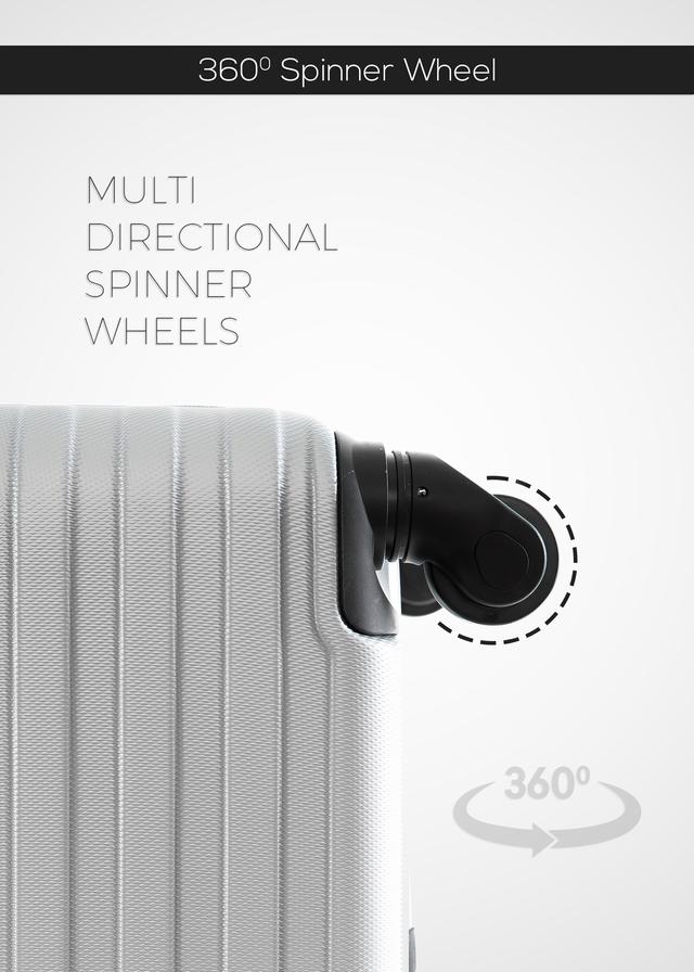 Para John Lightweight 2-Pieces Abs Hard Side Travel Luggage Trolley Bag Set With Lock For Men / Women / Unisex Hard Shell Strong