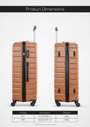 طقم شنط سفر 20/28 انش صلبة بارا جون قطعتين مخططة عسلي PARA JOHN Lightweight ABS Hard side Travel Luggage Trolley Bag Set - SW1hZ2U6MTQwMjc1OQ==