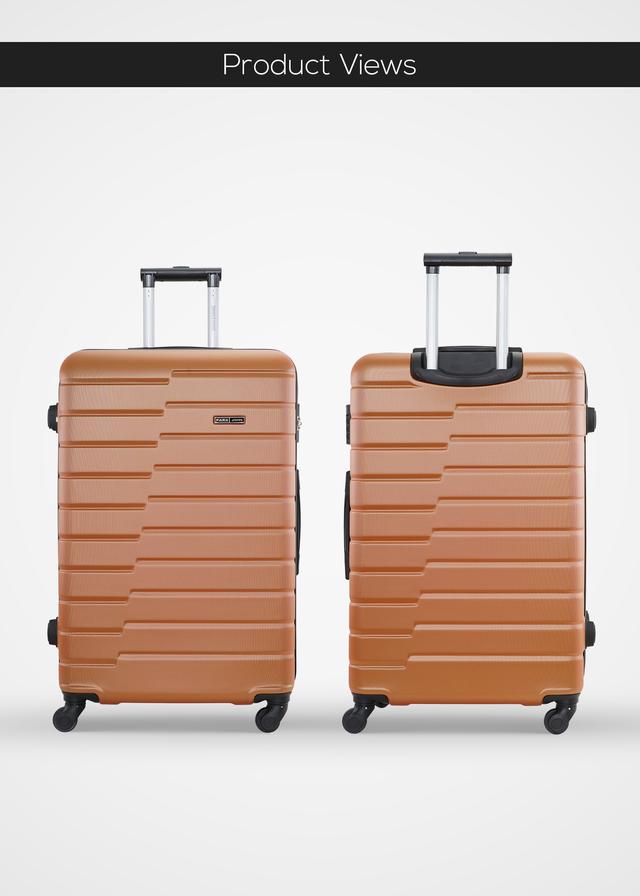 طقم شنط سفر 20/28 انش صلبة بارا جون قطعتين مخططة عسلي PARA JOHN Lightweight ABS Hard side Travel Luggage Trolley Bag Set - SW1hZ2U6MTQwMjc1Mw==