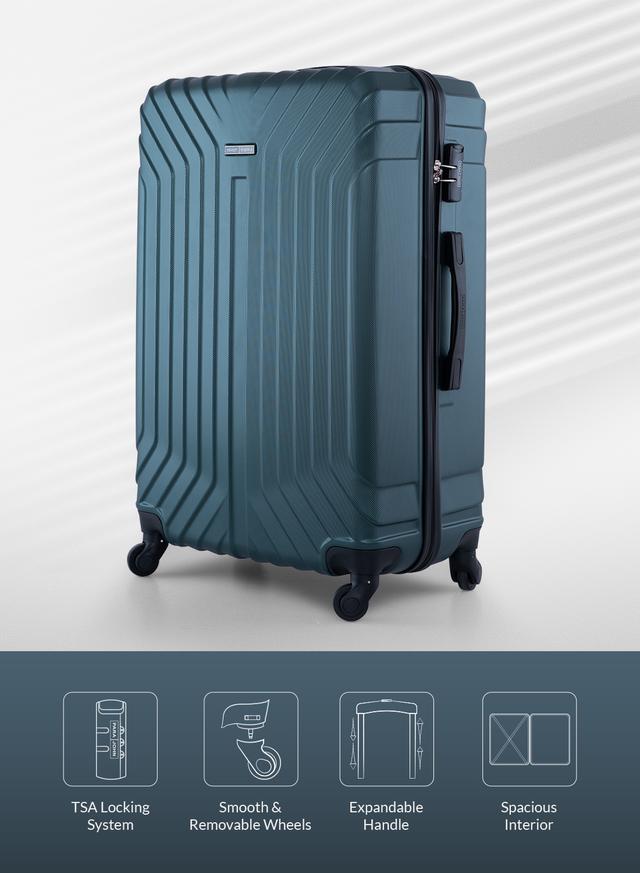 طقم شنط سفر 20/28 صلبة بارا جون قطعتين أخضر PARA JOHN Lightweight ABS Hard side Travel Luggage Trolley Bag Set - SW1hZ2U6MTQwMjY5OA==