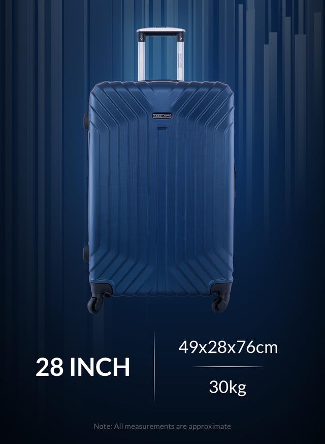 طقم شنط سفر 20/28 صلبة بارا جون قطعتين أزرق PARA JOHN Lightweight ABS Hard side Travel Luggage Trolley Bag Set - SW1hZ2U6MTQwMjY3Mg==