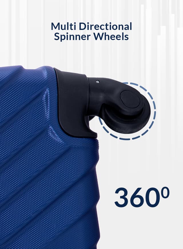 Para John Lightweight 2-Pieces Abs Hard Side Travel Luggage Trolley Bag Set With Lock For Men / Women / Unisex Hard Shell Strong