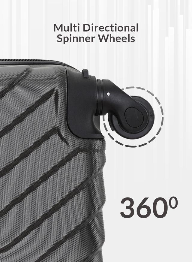 Para John Lightweight 2-Pieces Abs Hard Side Travel Luggage Trolley Bag Set With Lock For Men / Women / Unisex Hard Shell Strong