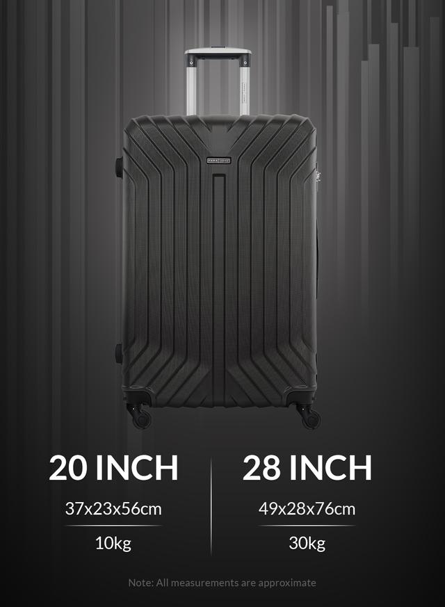 Para John Lightweight 2-Pieces Abs Hard Side Travel Luggage Trolley Bag Set With Lock For Men / Women / Unisex Hard Shell Strong