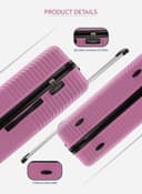 طقم شنط سفر 20/24/28 انش صلبة بارا جون 3 قطع وردي PARA JOHN Softside Luggage Trolley Set