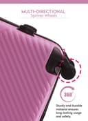 طقم شنط سفر 20/24/28 انش صلبة بارا جون 3 قطع وردي PARA JOHN Softside Luggage Trolley Set