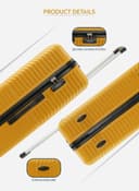 Para John 3-Piece Hard Side Abs Luggage Trolley Set 20/24/28 Inch 