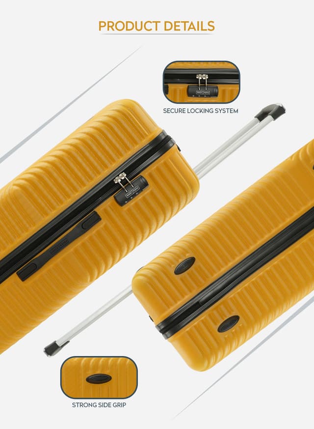 Para John 3-Piece Hard Side Abs Luggage Trolley Set 20/24/28 Inch 