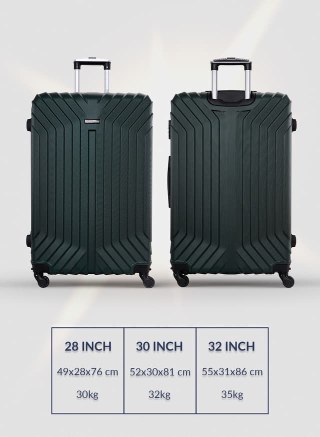 Para John Lightweight 3-Pieces Polypropylene Hard Side Travel Luggage Trolley Bag Set With Lock For Men / Women / Unisex Hard Shell Strong - 284649