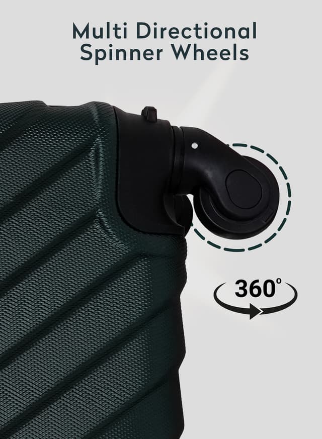 Para John Lightweight 3-Pieces Polypropylene Hard Side Travel Luggage Trolley Bag Set With Lock For Men / Women / Unisex Hard Shell Strong - 284650