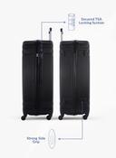 طقم شنط سفر 28/30/32 انش صلبة بارا جون 3 قطع مقلم أسود PARA JOHN  Light wight Hard Side ABS Luggage Trolley - SW1hZ2U6MTQwMzAxNA==