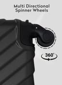 طقم شنط سفر 28/30/32 انش صلبة بارا جون 3 قطع مقلم رصاصي PARA JOHN  Light wight Hard Side ABS Luggage Trolley