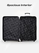 طقم شنط سفر 28/30/32 انش صلبة بارا جون 3 قطع مقلم رصاصي PARA JOHN  Light wight Hard Side ABS Luggage Trolley