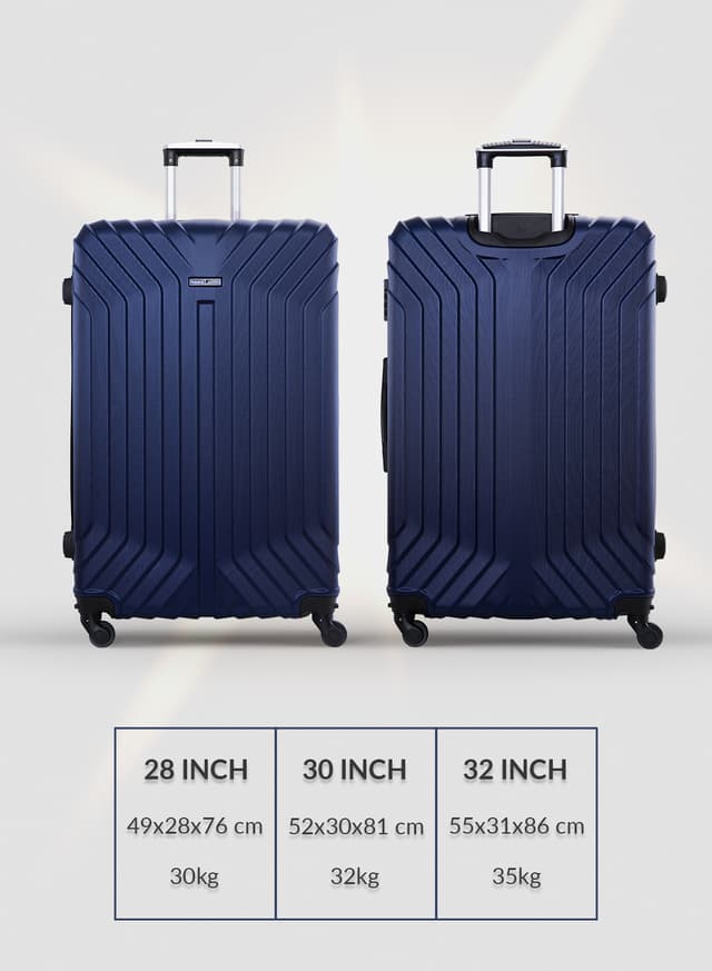 Para John Lightweight 3-Pieces Polypropylene Hard Side Travel Luggage Trolley Bag Set With Lock For Men / Women / Unisex Hard Shell Strong