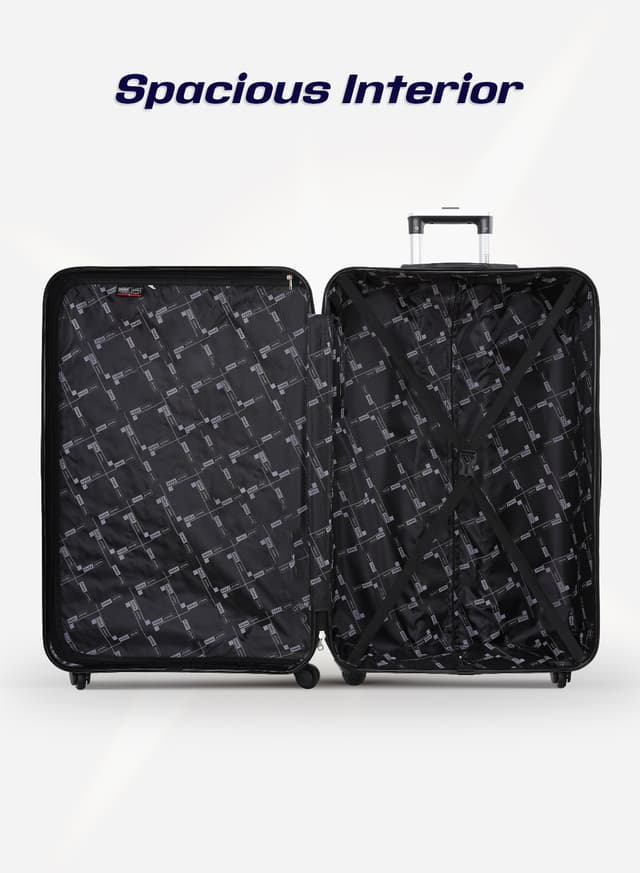 Para John Lightweight 3-Pieces Polypropylene Hard Side Travel Luggage Trolley Bag Set With Lock For Men / Women / Unisex Hard Shell Strong