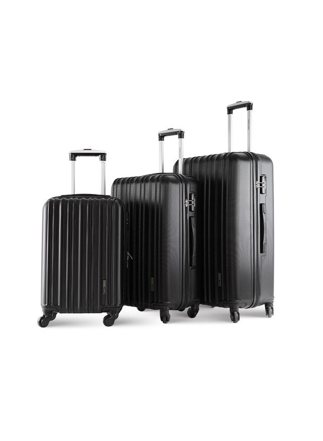 Para John Lightweight 3-Pieces Abs Hard Side Travel Luggage Trolley Bag Set With Lock For Men / Women / Unisex Hard Shell Strong