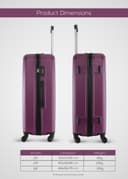 طقم شنط سفر 20/24/28 انش صلبة بارا جون 3 قطع بنفسجي PARA JOHN Lightweight ABS Hard side Travel  Luggage Trolley Bag Set