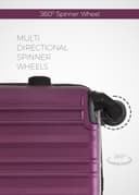 طقم شنط سفر 20/24/28 انش صلبة بارا جون 3 قطع بنفسجي PARA JOHN Lightweight ABS Hard side Travel  Luggage Trolley Bag Set