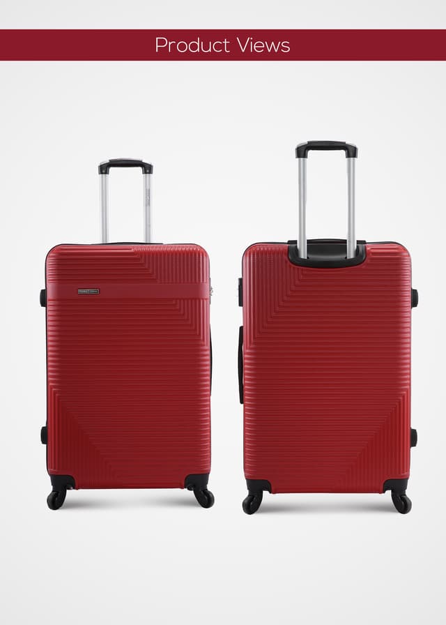طقم شنط سفر 20/24/28 انش صلبة بارا جون 3 قطع خمري PARA JOHN Lightweight ABS Hard side Travel Luggage Trolley Bag Set