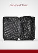 طقم شنط سفر 20/24/28 انش صلبة بارا جون 3 قطع خمري PARA JOHN Lightweight ABS Hard side Travel Luggage Trolley Bag Set