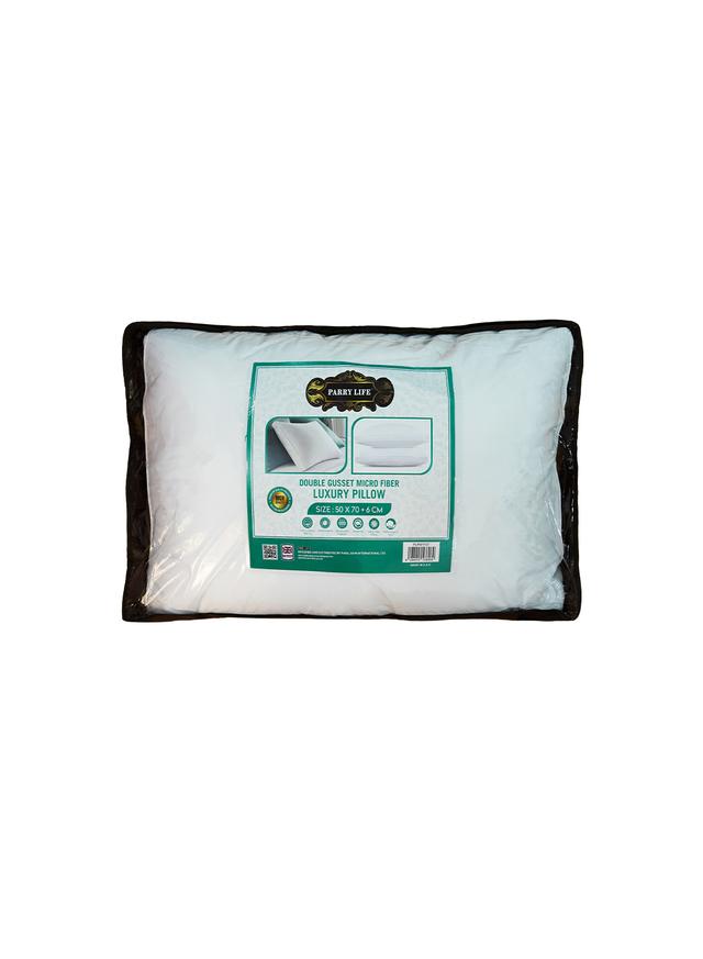 وسادة نوم قطن 50×70 سم حشوة مايكروفايبر باري لايف PARRY LIFE Double Gusset Preimum Quality Soft Cotton Sleeping Bed Pillow - SW1hZ2U6MTQwMjQ5Ng==