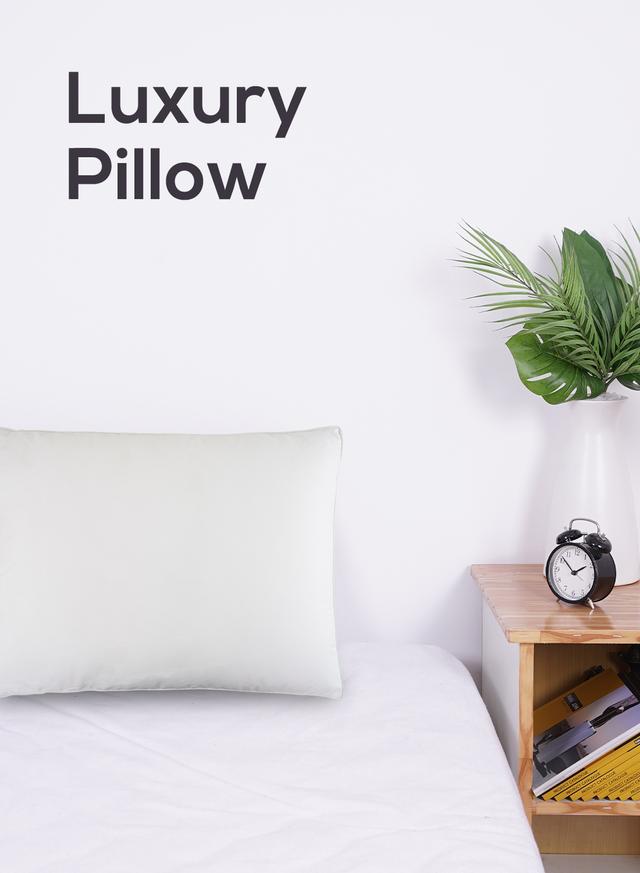 وسادة نوم قطن 50×70 سم حشوة مايكروفايبر باري لايف PARRY LIFE Double Gusset Preimum Quality Soft Cotton Sleeping Bed Pillow - SW1hZ2U6MTQwMjQ5NA==