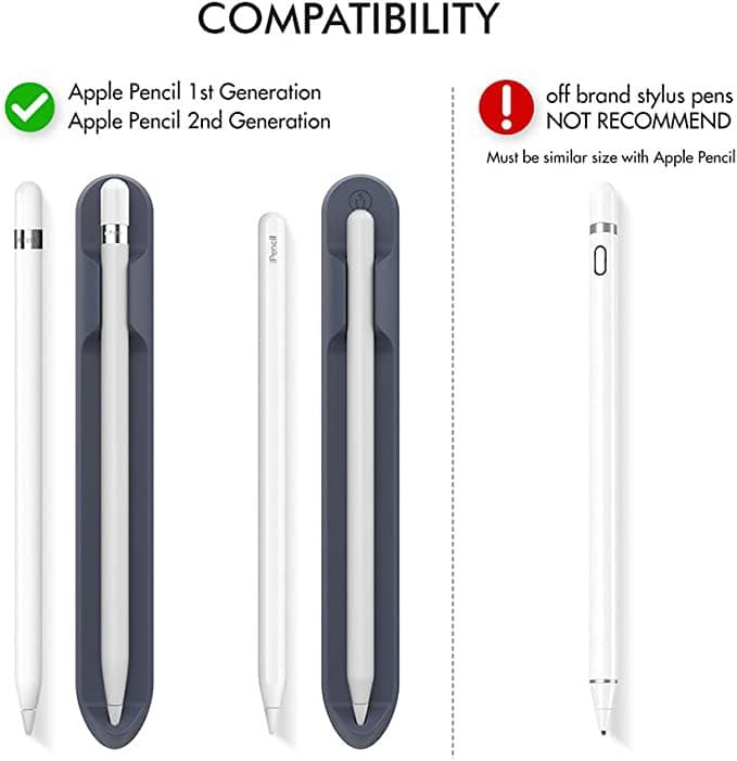 Ahastyle Premium Silicone Holder For Apple Pencil 1&2 - Midnight Blue [ PT112-MB ]