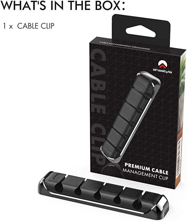 Ahastyle Premium Metal and Silicone Multipurpose Cable Clips - Black [ PT125_BK ] - SW1hZ2U6MTM2Mjk2Nw==