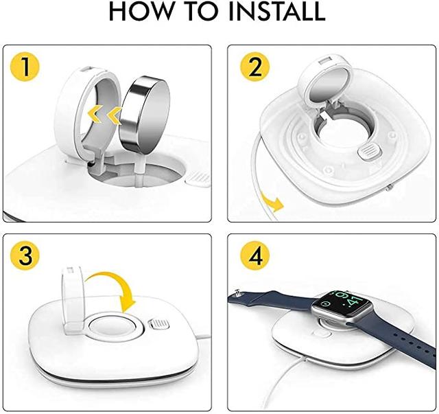 Ahastyle ABS Foldable Charger Stand For Apple Watch - Black [ PT126_BK ]