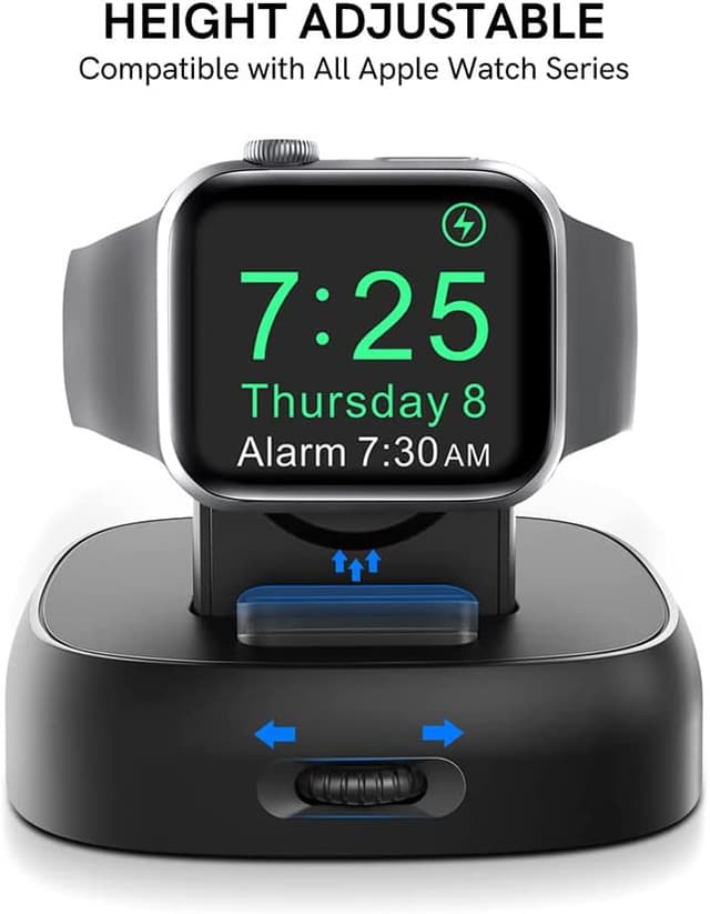 قاعدة شحن ساعة ابل محمولة 2 في 1 اهاستايل Ahastyle ABS Charging stand For Apple Watch - 273289