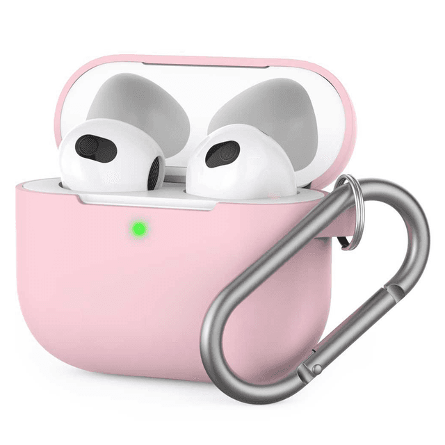 AhaStyle Full Cover Silicone Keychain Case for Airpods 3 - Pink [ PT148_PK ] - 273113