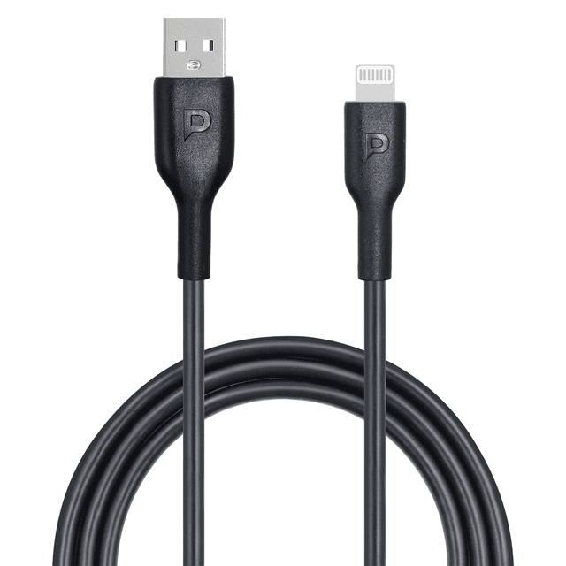 Powerology PVC Mfi Cable USB-A to Lightning 1.2M - Black [ PWATL1M-BK ] - SW1hZ2U6MTM5NzIxNw==