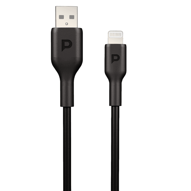 Powerology PVC Mfi Cable USB-A to Lightning 1.2M - Black [ PWATL1M-BK ] - SW1hZ2U6MTM5NzIxOQ==