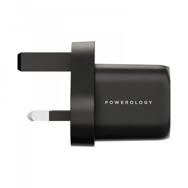 Powerology GaN PD Charger 33W UK - Black [ PWCUQC010-BK ] - SW1hZ2U6MTM5NzY1NQ==