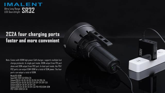 IMALENT SR32 120,000 lumen powerful flashlight