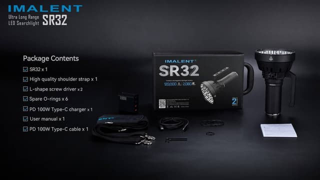 IMALENT SR32 120,000 lumen powerful flashlight