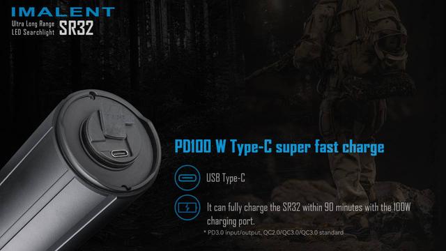 IMALENT SR32 120,000 lumen powerful flashlight