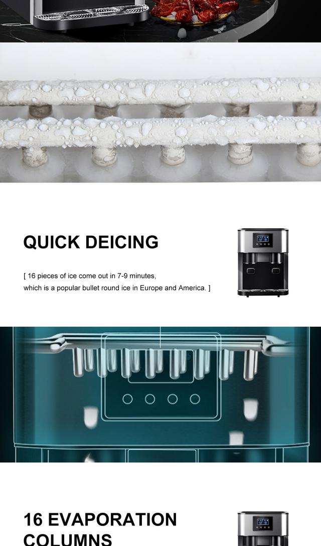 صانعة الثلج المجروش والمكعبات 1.8 لتر Multifunctional Ice Maker And Water Dispenser