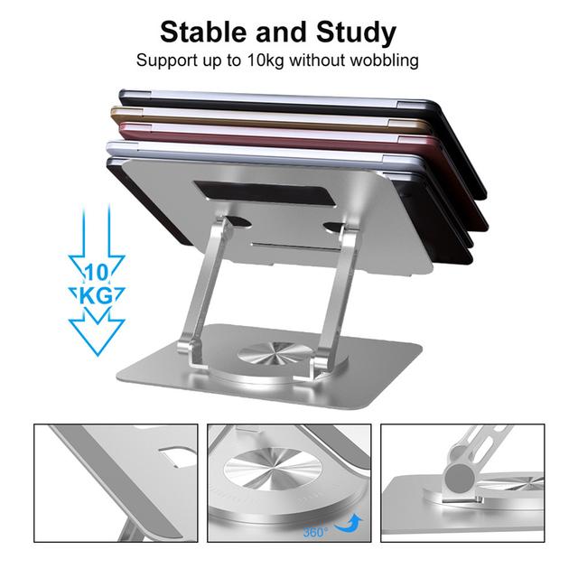ستاند لابتوب قابل للطي والدوران 360 درجة Foldable Laptop Stand Bracket Holder