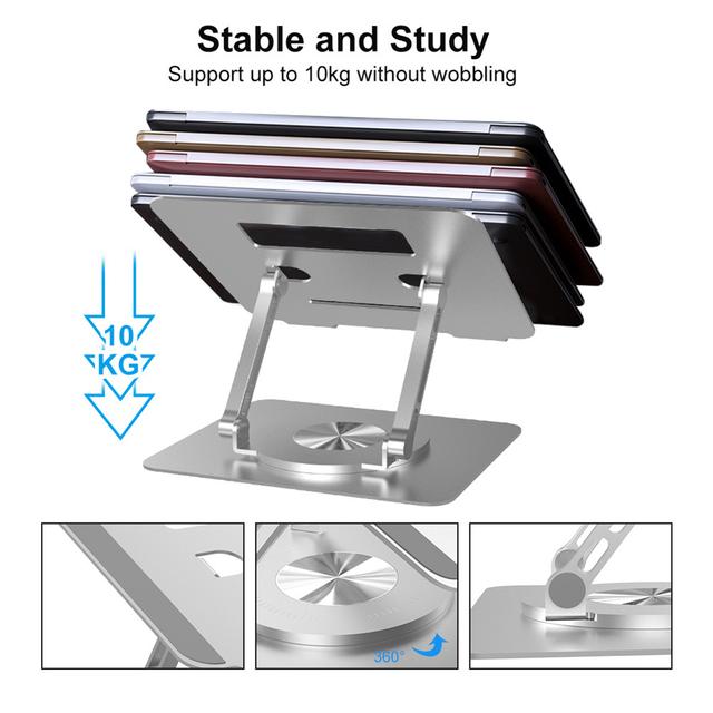 Foldable Laptop Stand Bracket 360°Rotatable Holder - SW1hZ2U6MTM2MDY1Mw==