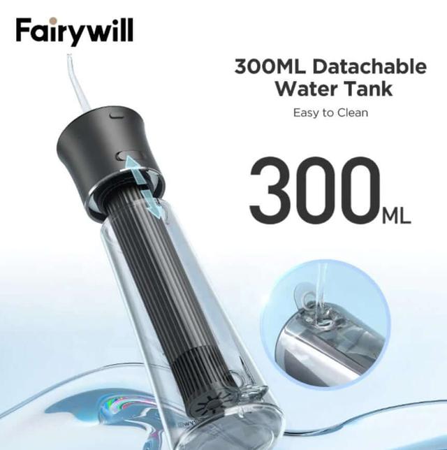 جهاز خيط الاسنان المائي شفاف فيري ويل  300 مل Fairywill F30 Water Flosser - SW1hZ2U6MTM1ODQ2NA==