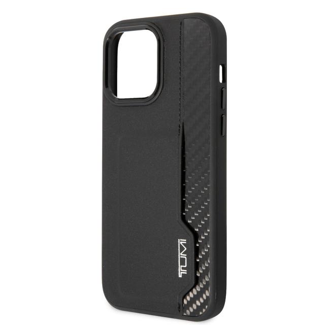 Tumi HC Leather& Carbon With Vertical Card Slot Case For iPhone 14 Pro Max - Black [ TUHCP14XACLK ] - SW1hZ2U6MTM5ODAxOQ==