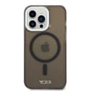 كفر ايفون 14 برو ماكس ماج سيف تومي شفاف أسود Tumi Transparent Magsafe Case