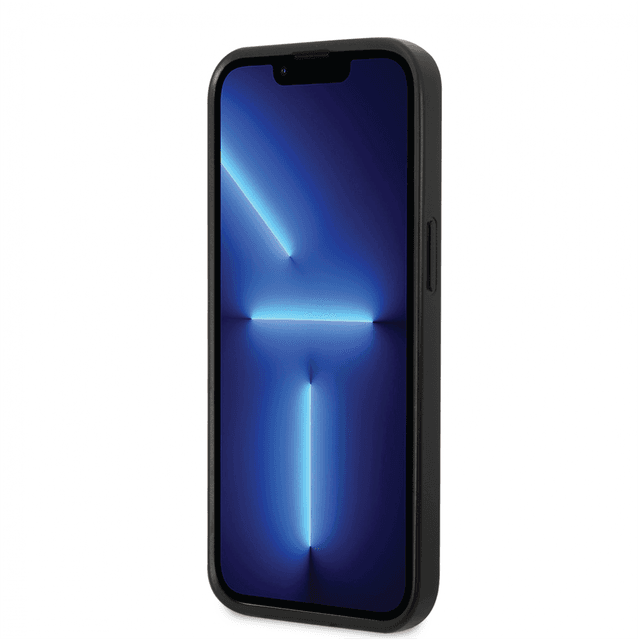 كفر جوال ايفون 14 برو جلدي لون أبيض مع لوغو حصان من يو اس بولو USPA PU Leather Case With Embossed Double Line & Horse Logo For iPhone 14 Pro