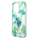 كفر جوال ايفون 14 برو سيليكون لون أخضر من يو اس بولو USPA PC TPU IML Case With Dye Palm Design & Horse Logo For iPhone 14 Pro