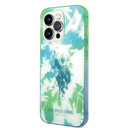 كفر جوال ايفون 14 برو سيليكون لون أخضر من يو اس بولو USPA PC TPU IML Case With Dye Palm Design & Horse Logo For iPhone 14 Pro