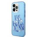 كفر جوال ايفون 14 برو سيليكون مع كتابة غرافيت لون أزرق من يو اس بولو USPA PC TPU Tranparent Case With Graffiti Logo For iPhone 14 Pro - SW1hZ2U6MTM5ODQyNQ==