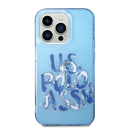 كفر جوال ايفون 14 برو سيليكون مع كتابة غرافيت لون أزرق من يو اس بولو USPA PC TPU Tranparent Case With Graffiti Logo For iPhone 14 Pro - SW1hZ2U6MTM5ODQzMw==